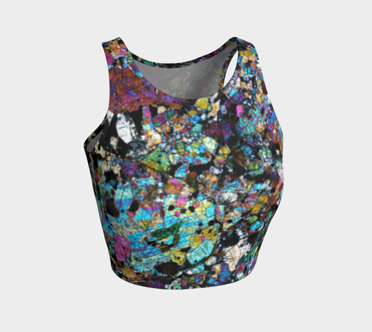 NWA 6950 Lunar Gabbro Meteorite athletic crop top