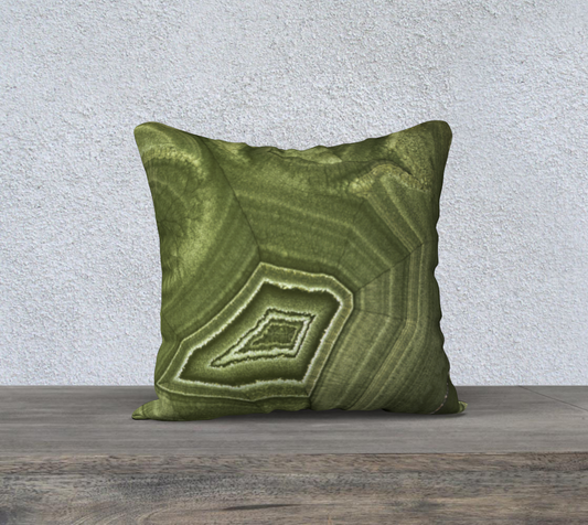 Malachite ‘Verde’ (Bisbee, AZ) 18"x18" pillow case