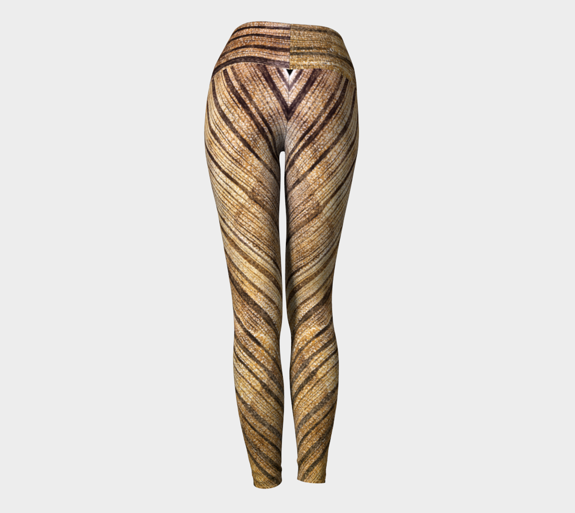 Petrified Wood 'Madera' diagonal yoga leggings