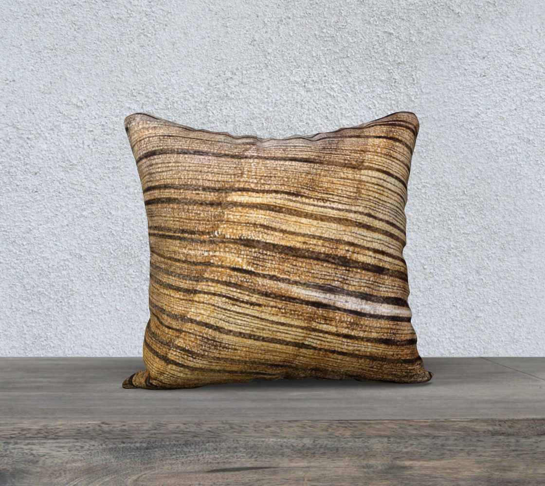 Petrified Wood 'Madera' 18"x18" pillow case