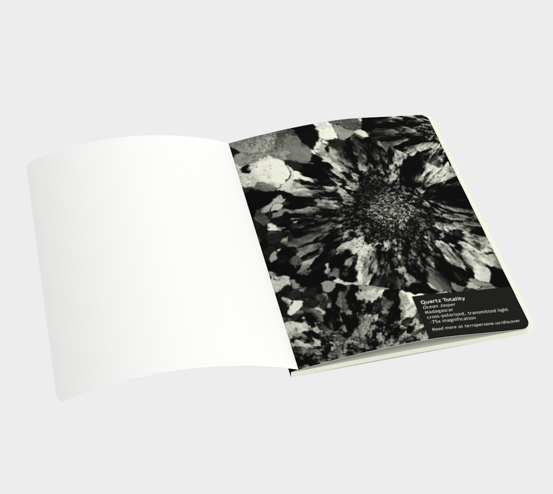 Ocean Jasper ‘Quartz Totality’ softcover journal 7.25" x 10"