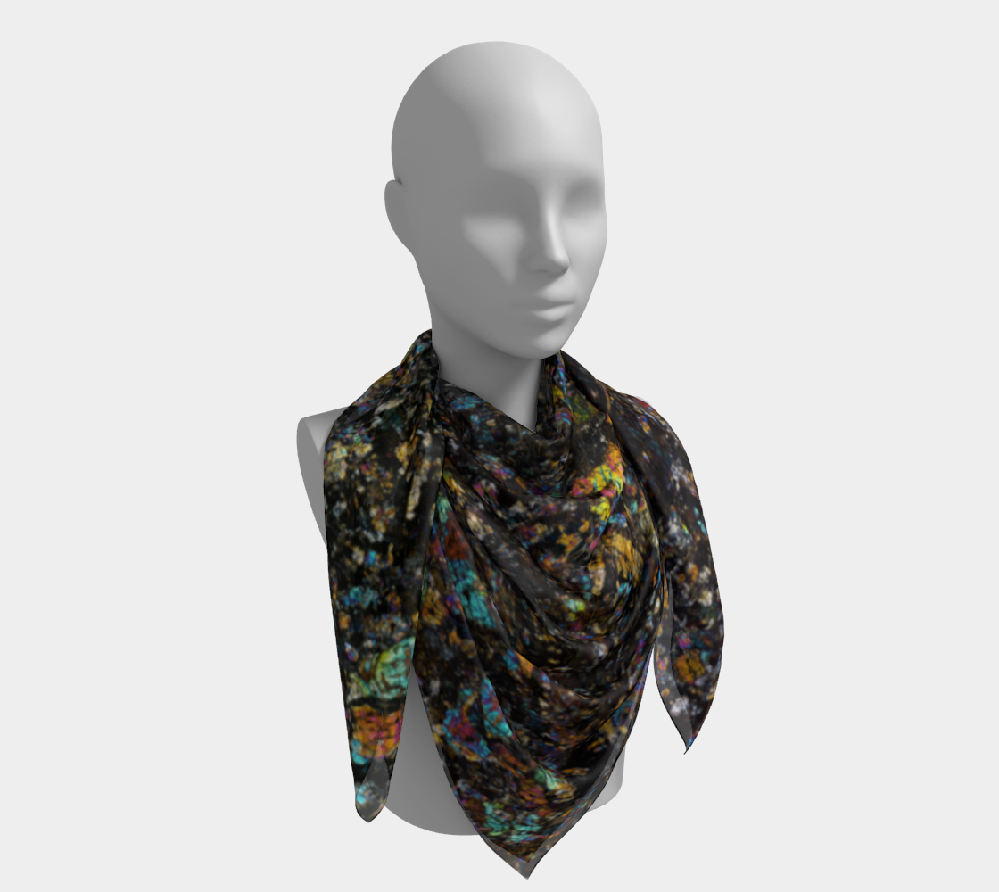 Dhofar 287 Lunar Basalt Meteorite square scarf