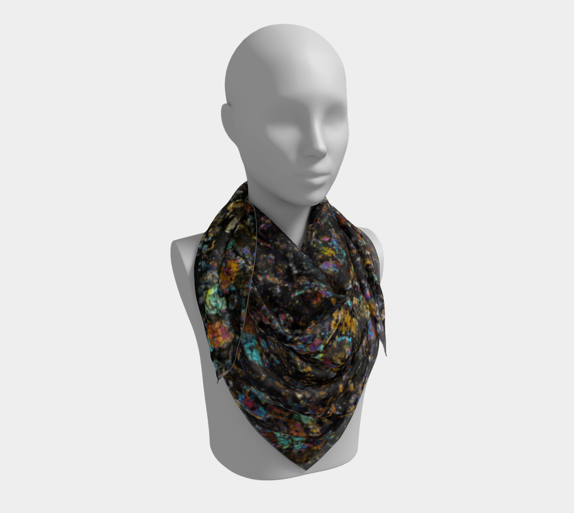 Dhofar 287 Lunar Basalt Meteorite square scarf