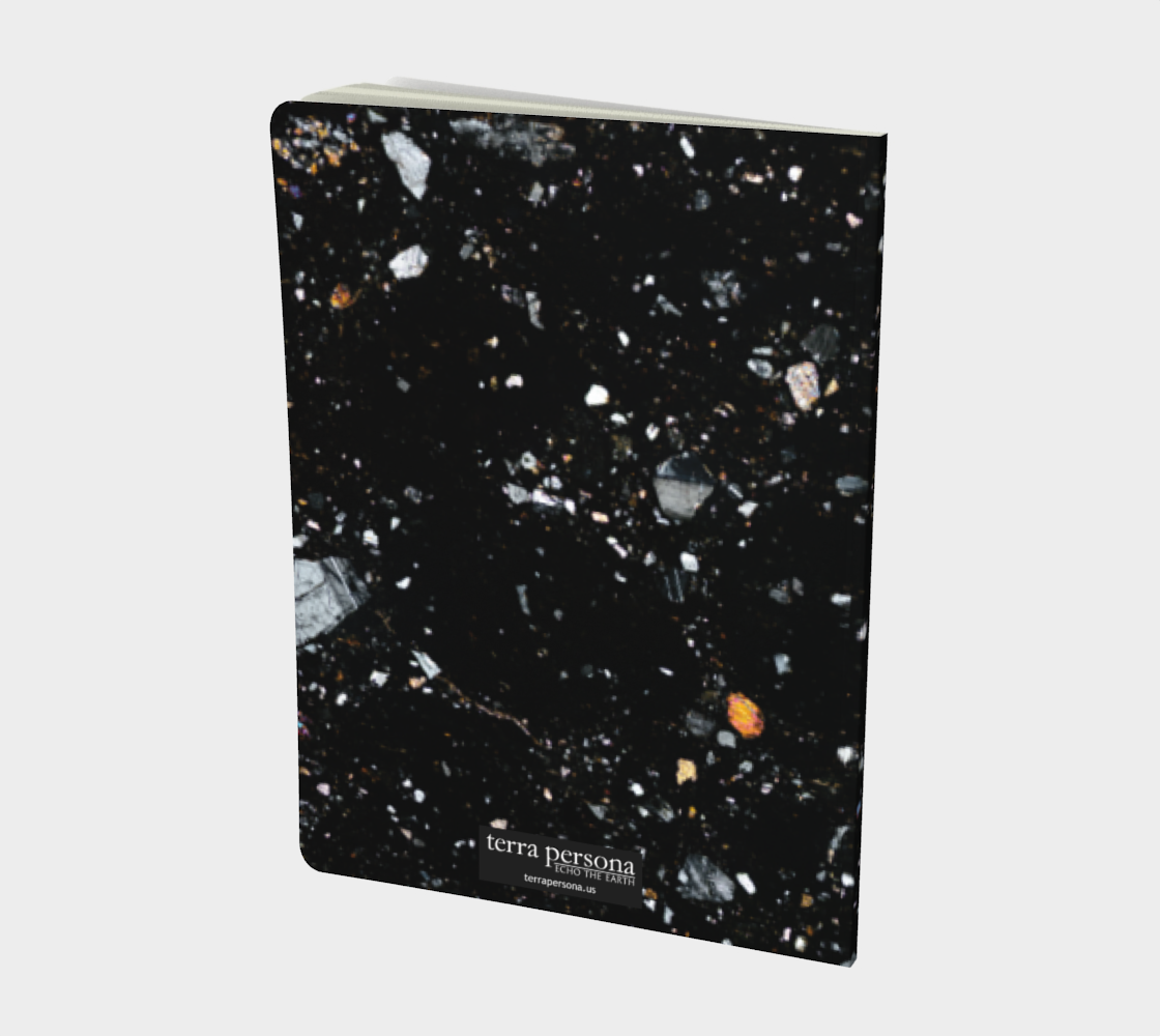 NWA 7034 ‘Black Beauty’ Martian Meteorite softcover journal 7.25" x 10"