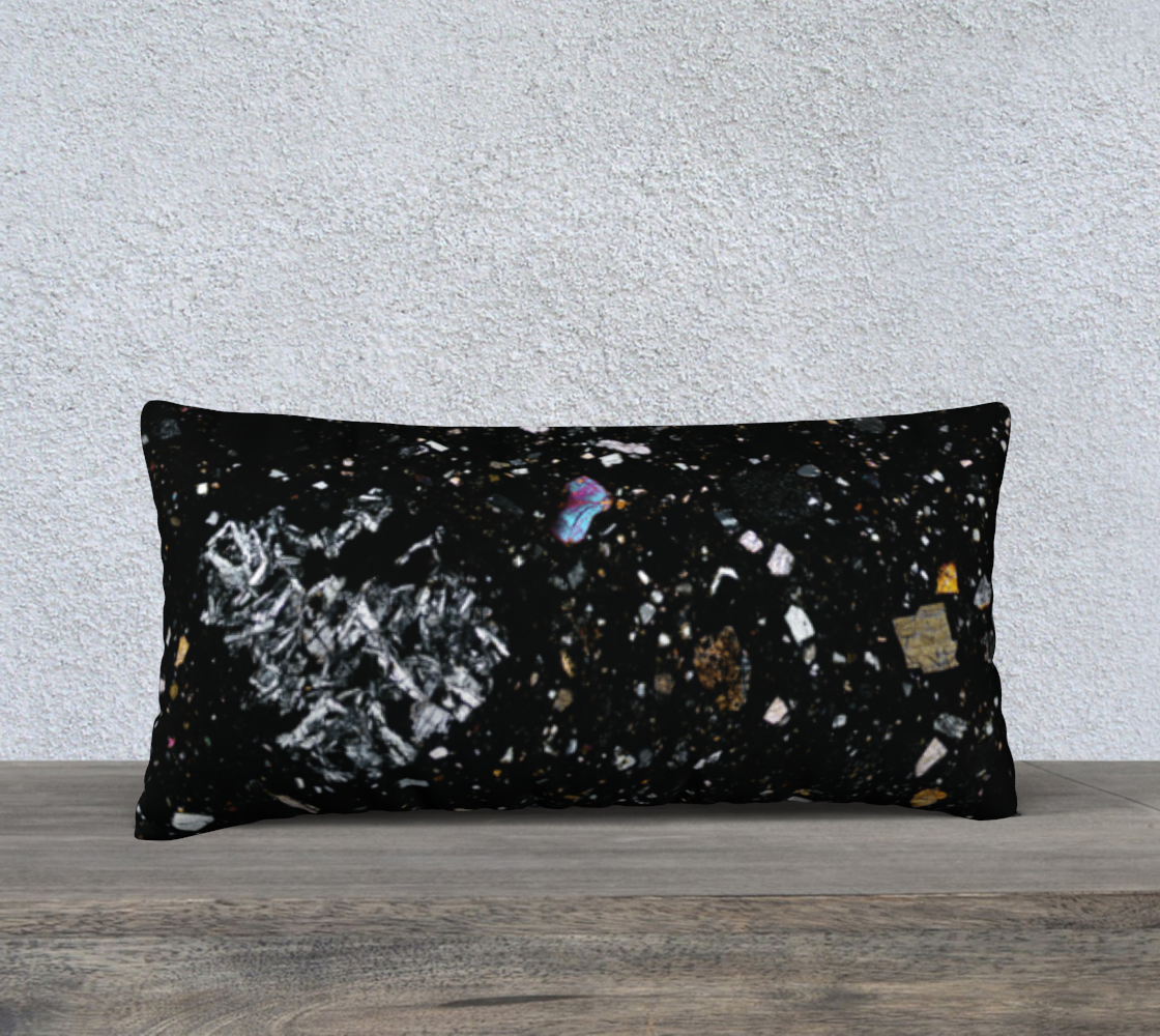 NWA 7034 ‘Black Beauty’ Martian Meteorite 24"x12" pillow case