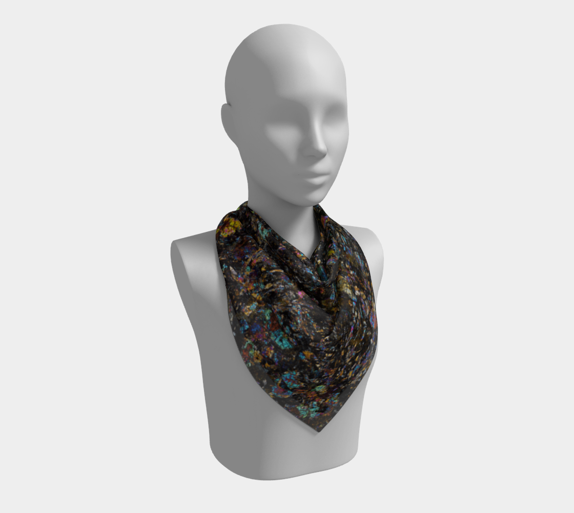 Dhofar 287 Lunar Basalt Meteorite square scarf