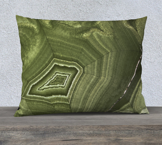 Malachite ‘Verde’ (Bisbee, AZ) 26"x20" pillow case