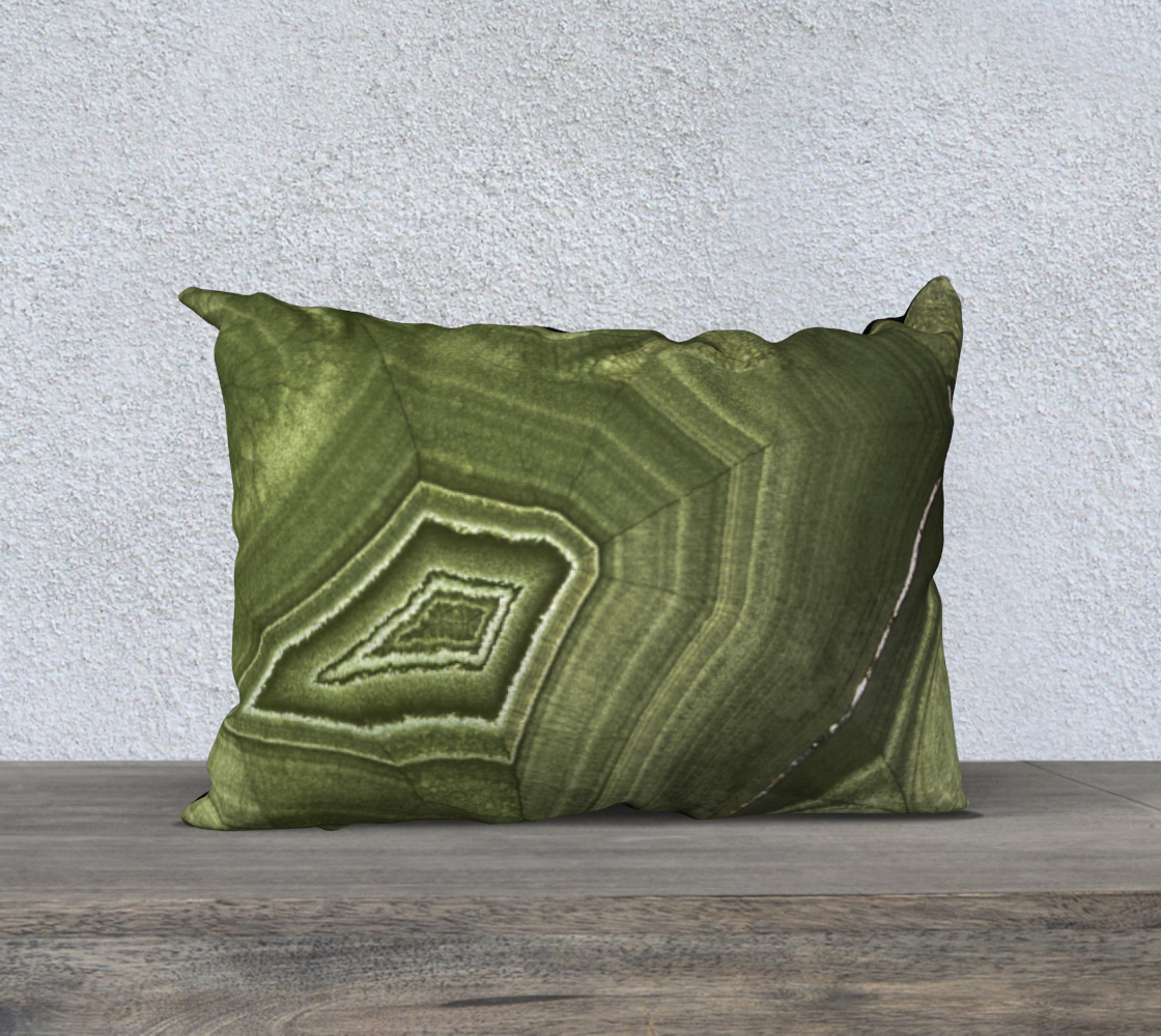 Malachite ‘Verde’ (Bisbee, AZ) 20"x14" pillow case