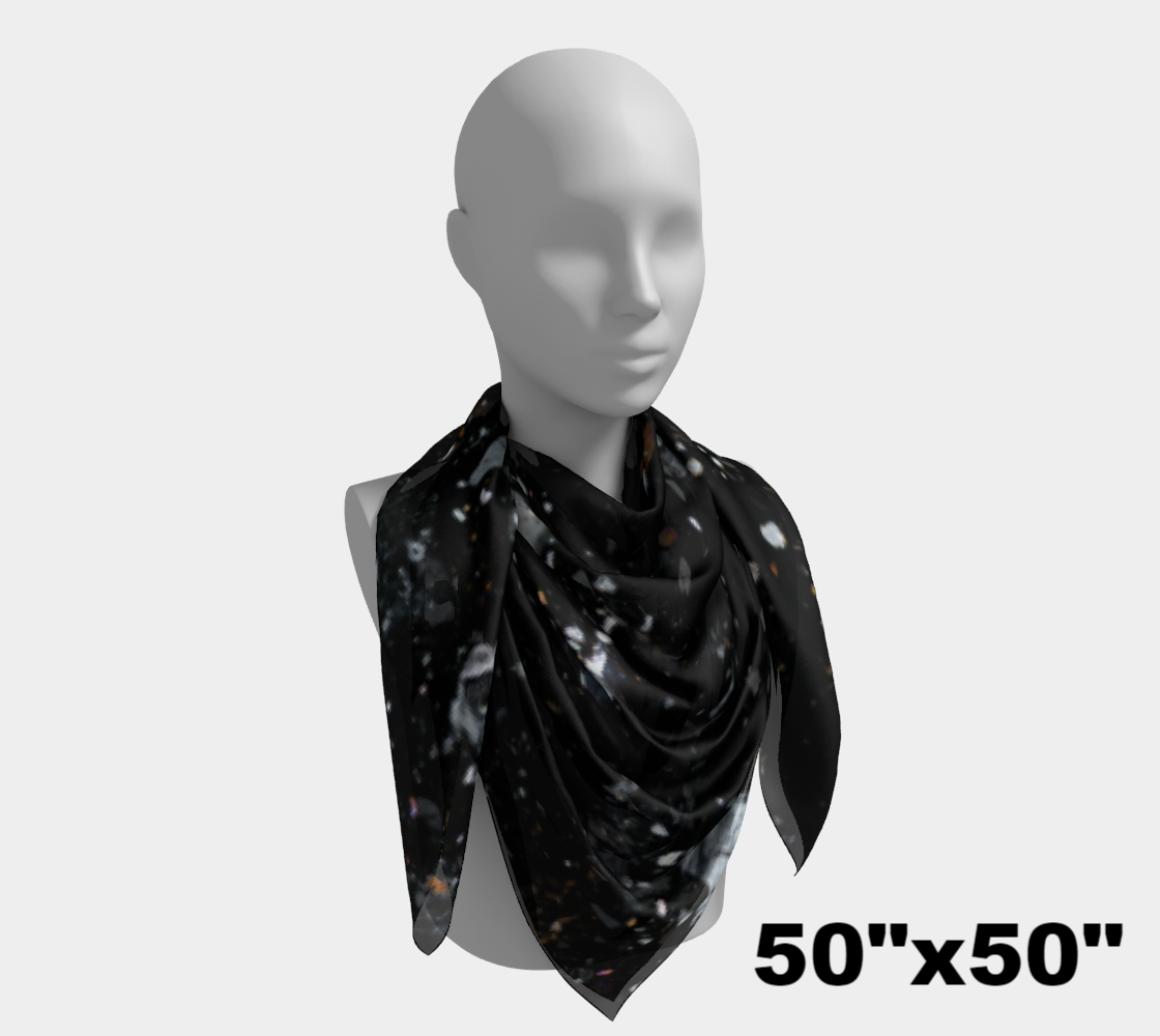 NWA 7034 ‘Black Beauty’ Martian Meteorite square scarf