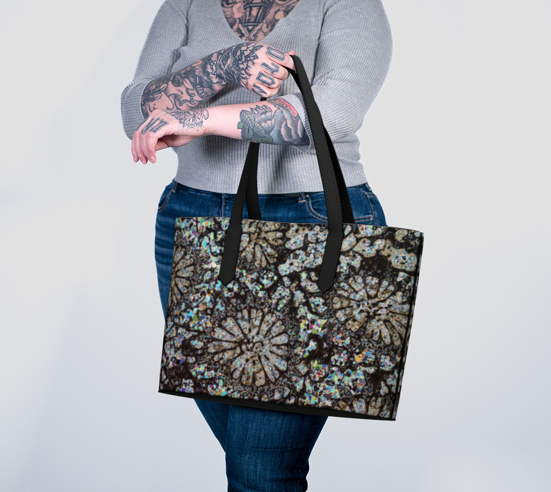 Fossil Coral vegan leather tote bag