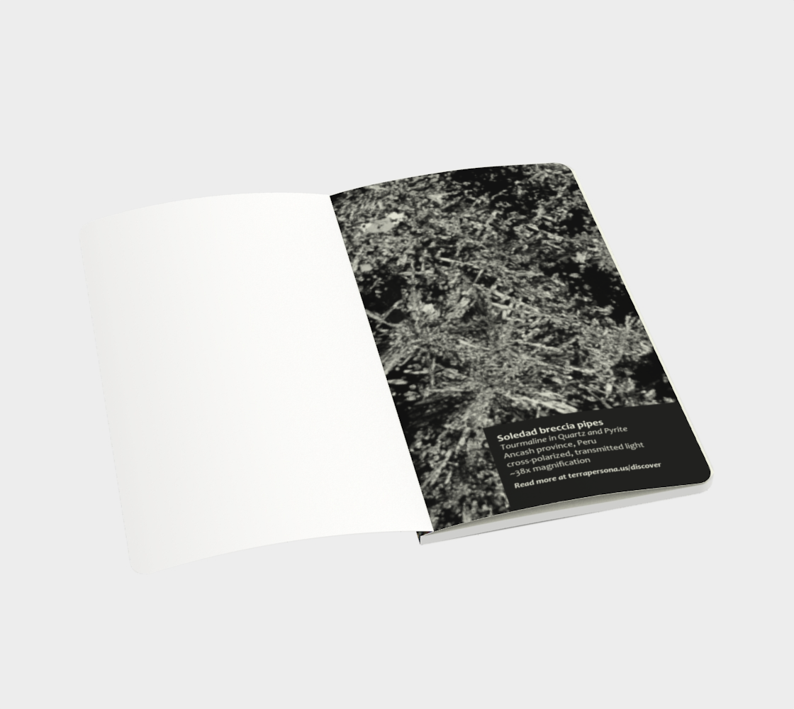 Tourmaline Breccia Pipe (Soledad project, Peru) softcover journal 5" x 8.25"